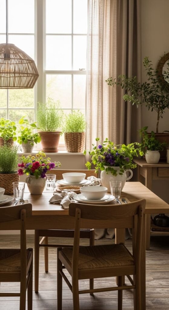 Greenery and Natural Decor Elements