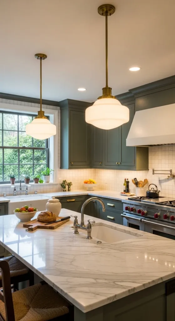  Warm Lighting with Elegant Kitchen Details