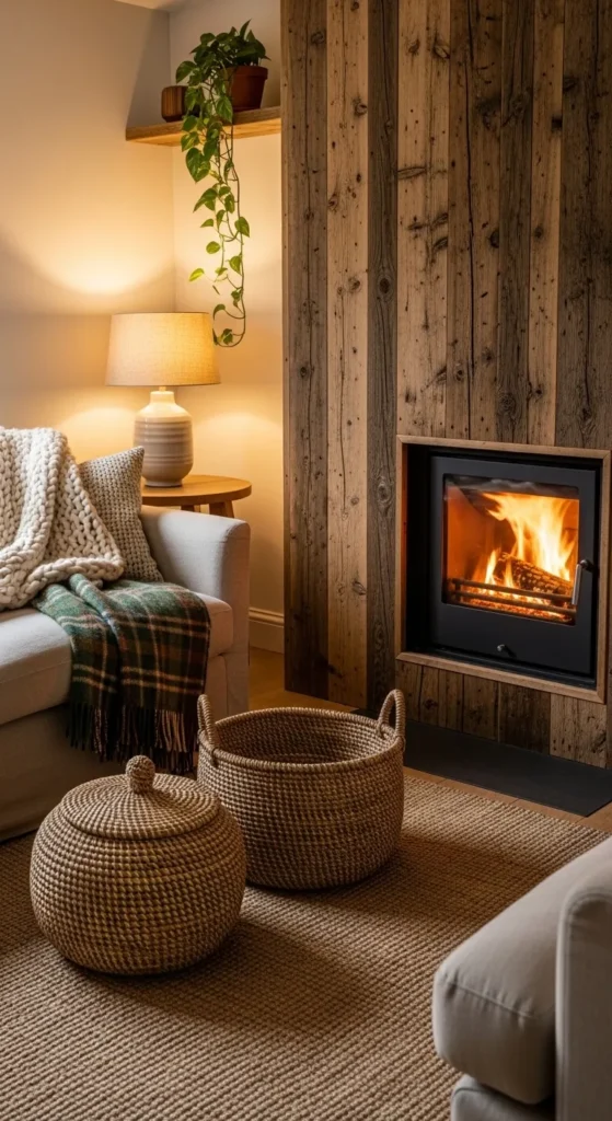 Reclaimed Wood Cottage Fireplace