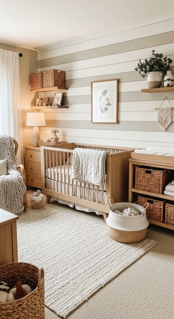 Farmhouse Style Nursery Accent Wall