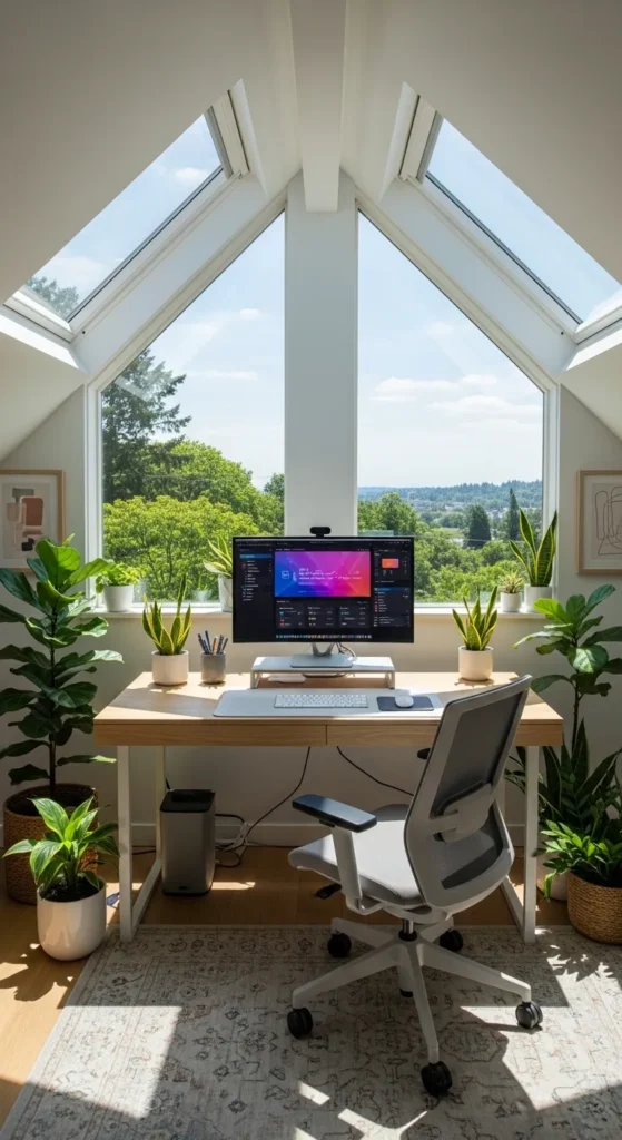 Attic Office with Inspiring Views