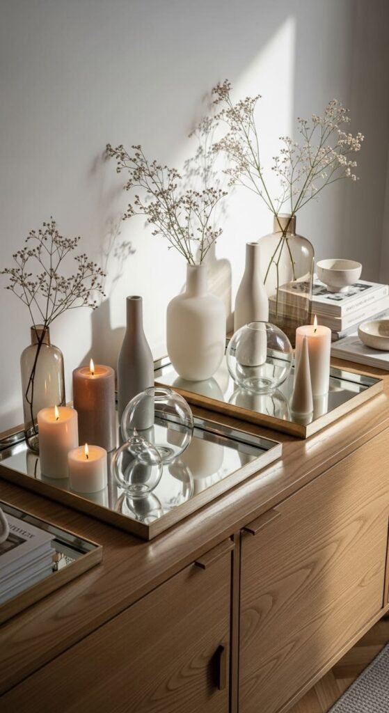 Mirrored or Glass Accents