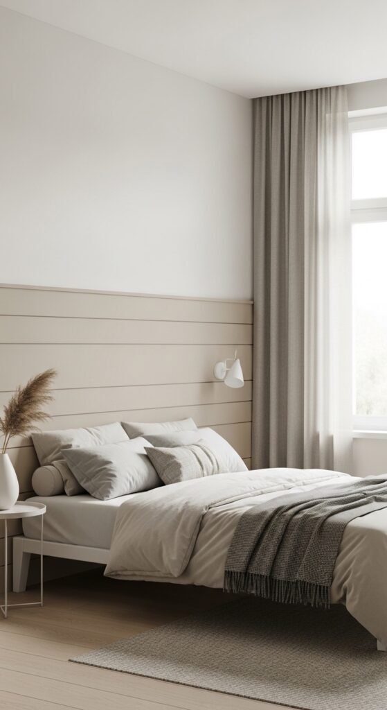 Minimalist Paneling for Modern Serenity