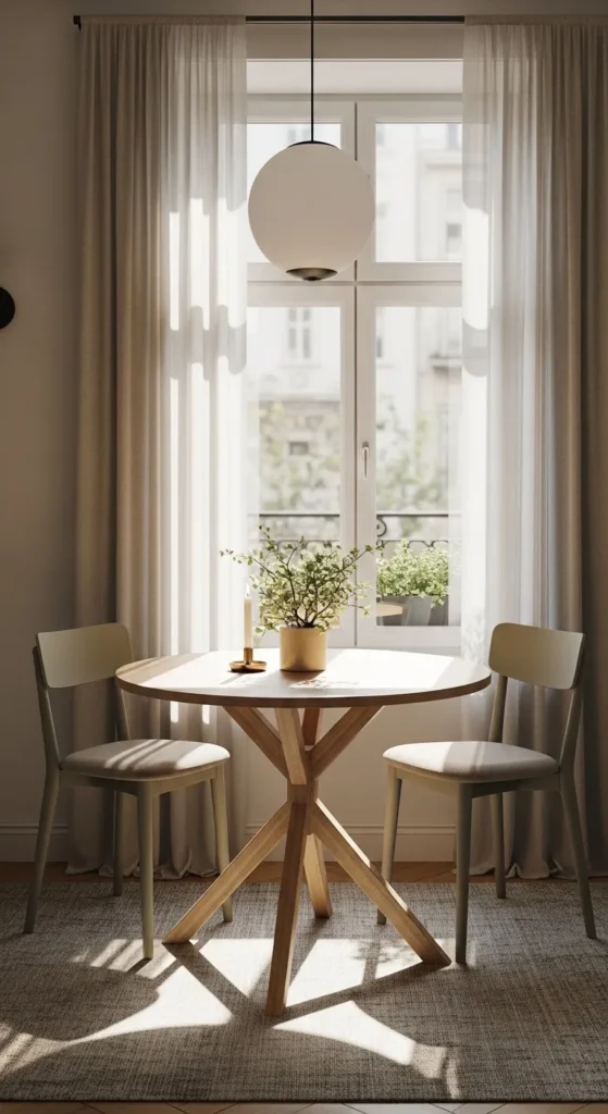 Round Bistro Set for Compact Spaces