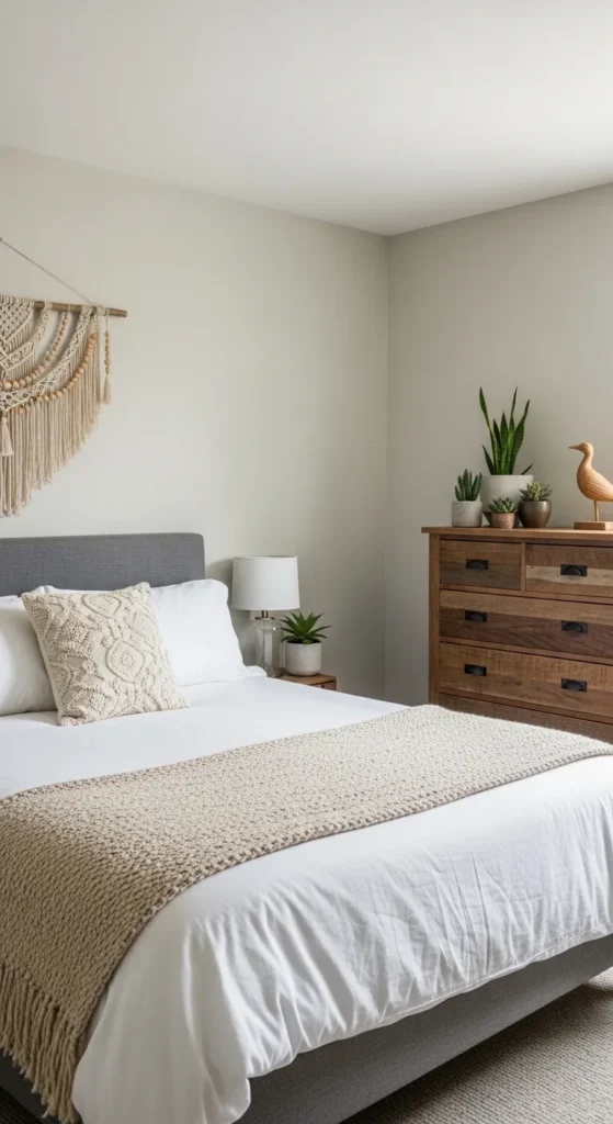 Rustic Bedroom with Nature Views