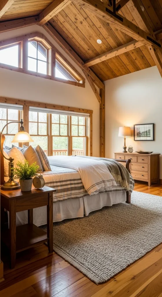 Exposed Wooden Beams for Rustic Charm