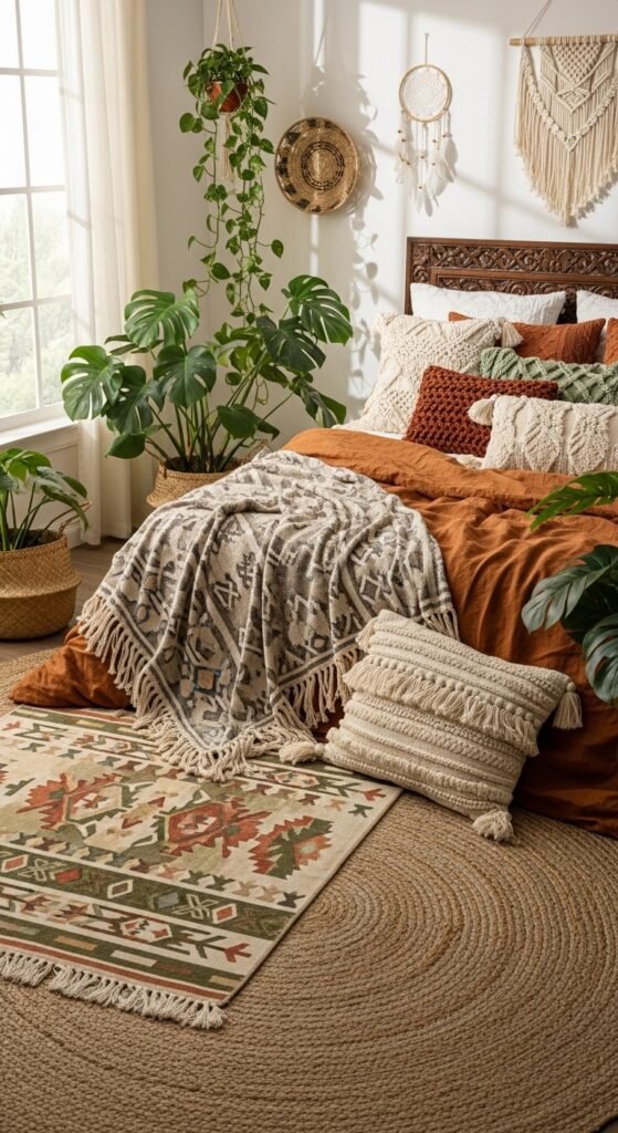 Layered Rugs for Warmth and Texture