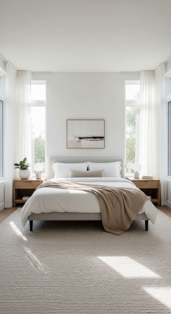 Minimalist Neutral Bedroom with Clean Lines