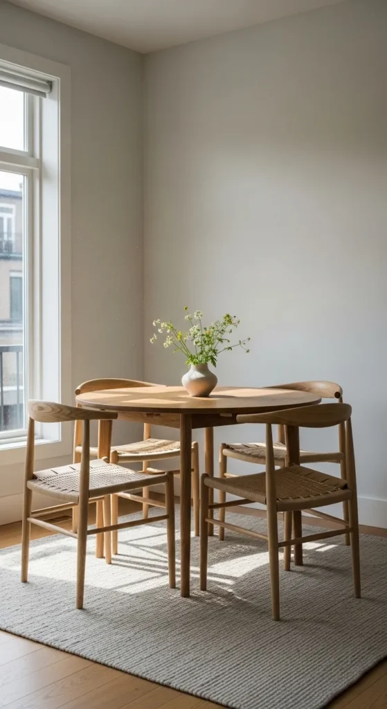 Minimalist Round Table for Cozy Corners