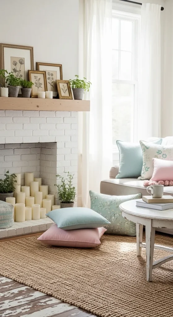  White Brick Cottage Fireplace