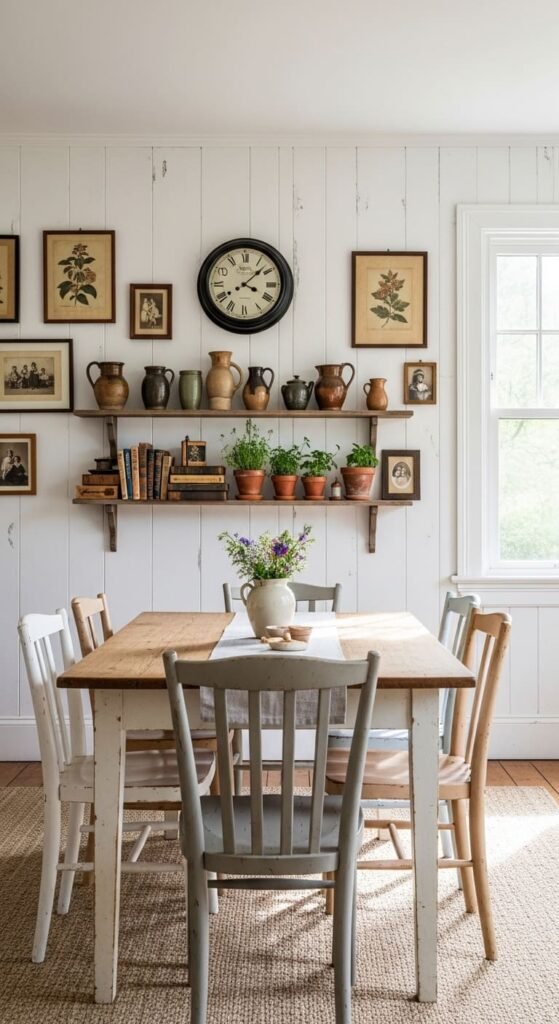 Whitewashed Walls with Vintage Accents