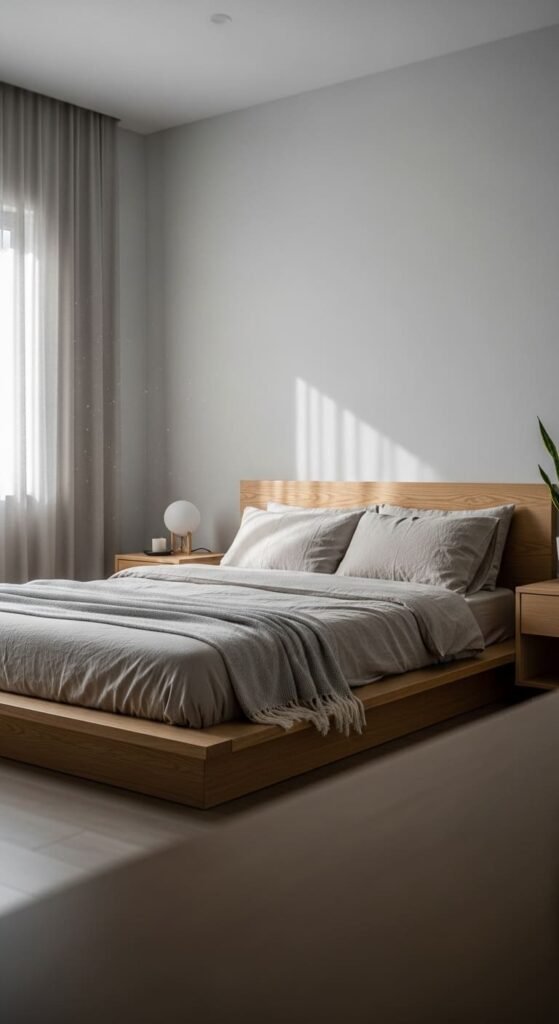 Low Platform Bed for Grounded Living