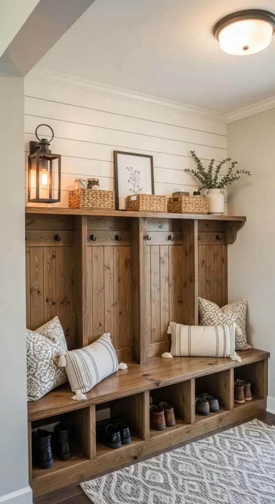 Bench with Built In Shoe Storage