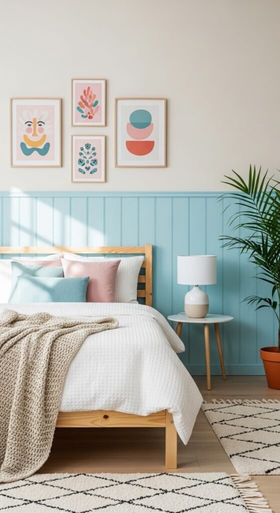 Painted Paneling for a Pop of Personality