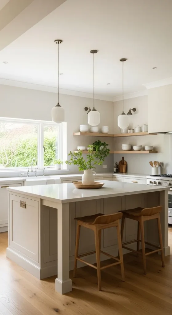 Neutral Color Palette with Warm Wood Accents