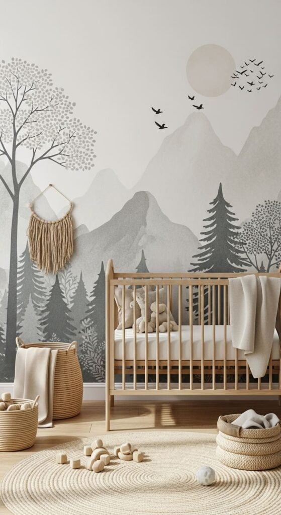  Nature Inspired Nursery Accent Wall