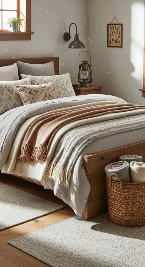 Cozy Textiles and Layered Bedding