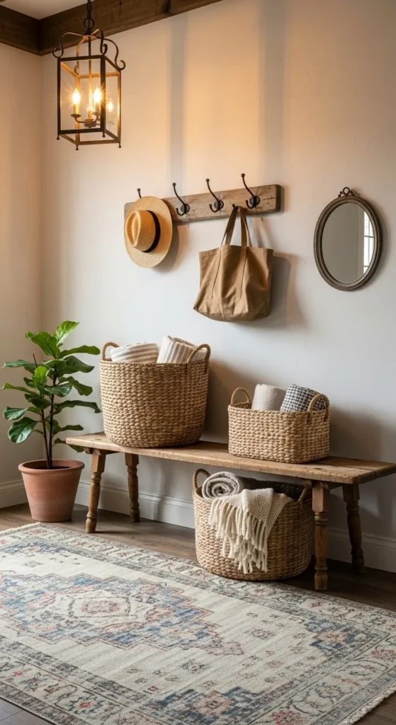 Distressed Vintage Rug for Rustic Elegance