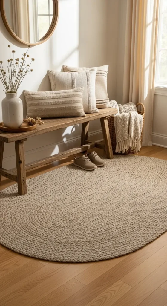  Braided Oval Rug for Timeless Farmhouse Style