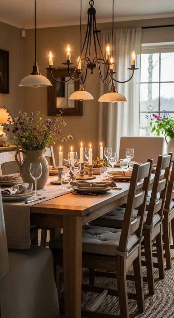 Vintage Lighting for Warm Rustic Ambiance