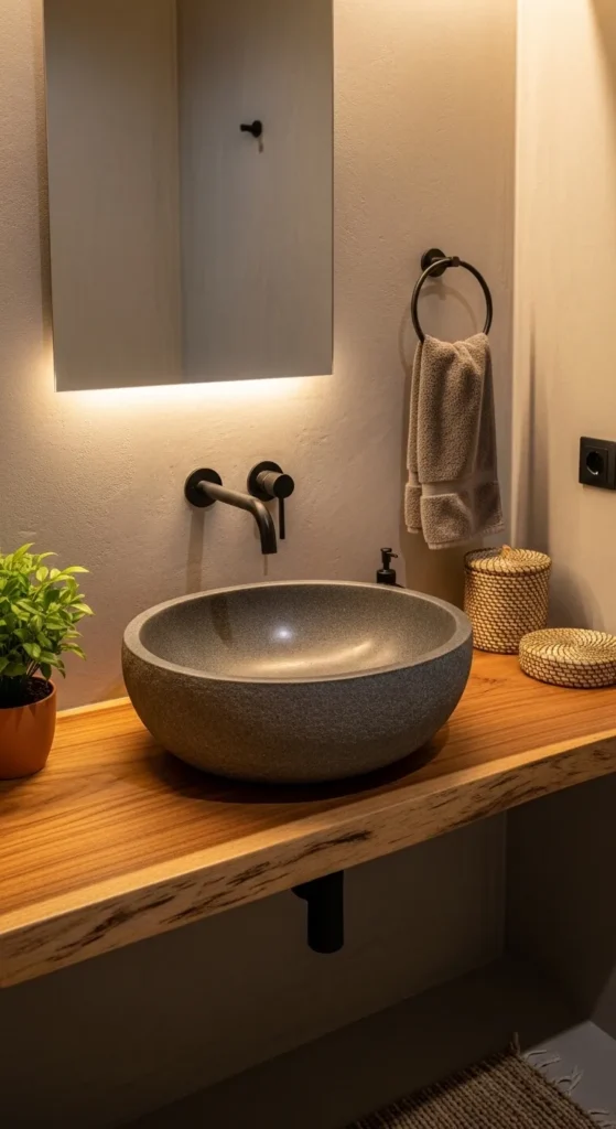 Stone Sink with Matte Finish