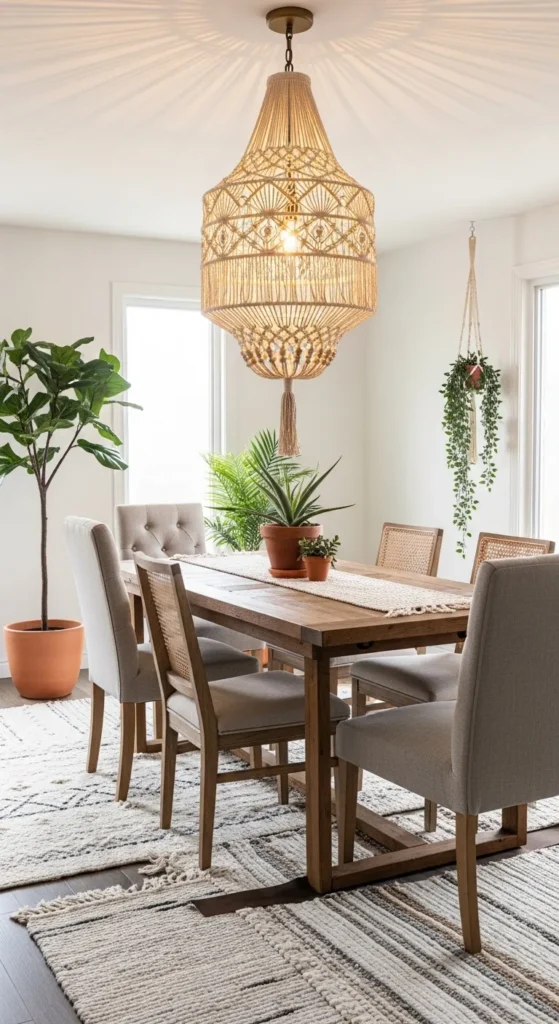 Statement Lighting as a Boho Focal Point