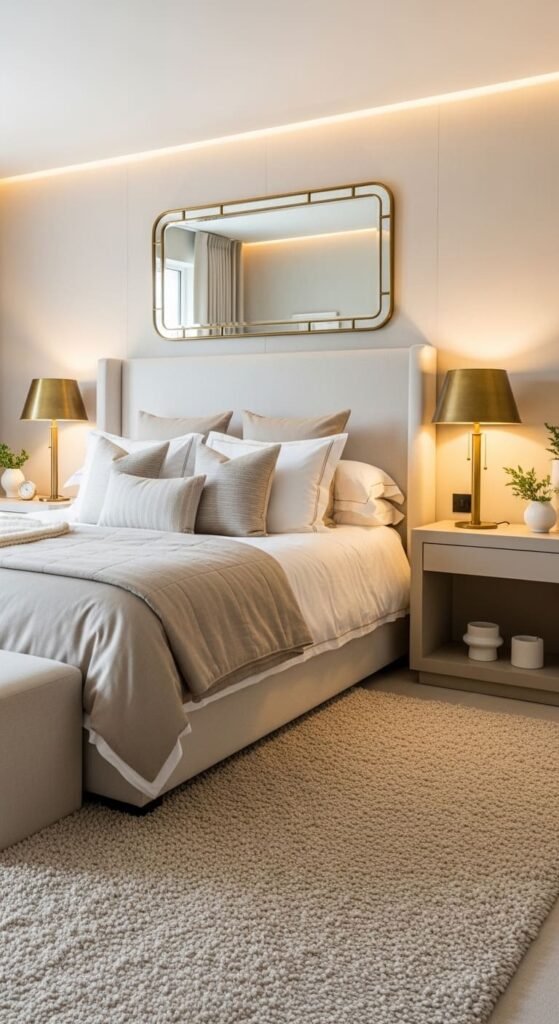 Elegant Beige with Metallic Accents