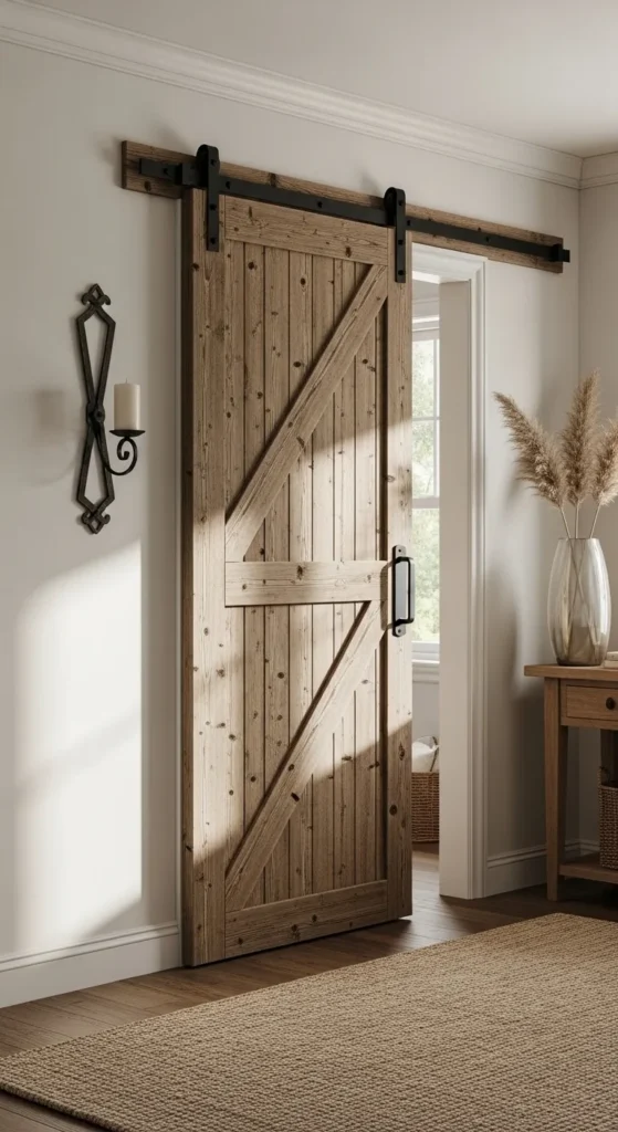 Sliding Barn Door Entry Feature