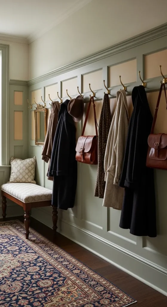 Decorative Wall Paneling with Hooks