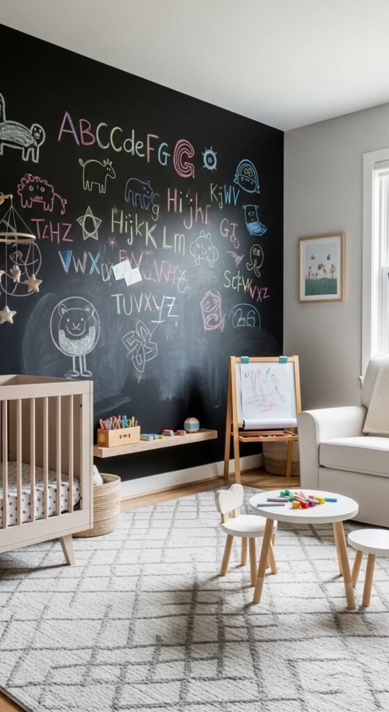 Chalkboard Nursery Accent Wall