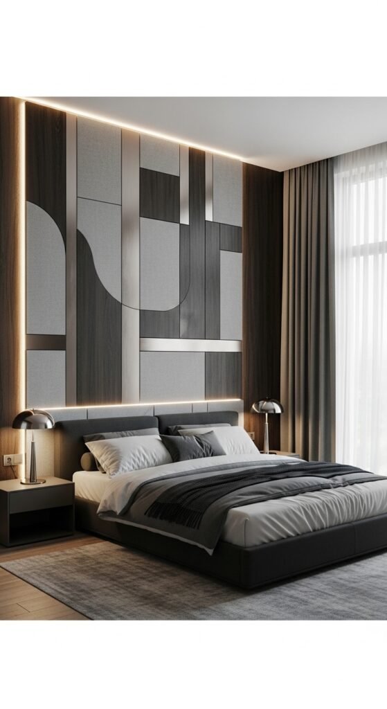 Mixed Material Paneling for Modern Flair