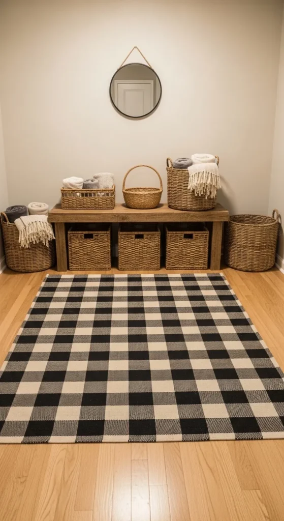 Checkered Buffalo Plaid Rug for Cozy Charm