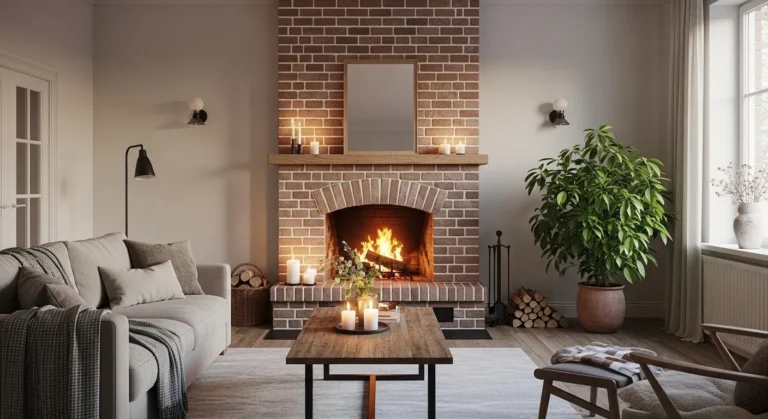 brick fireplace ideas