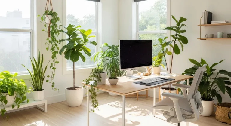 office ideas with greenery