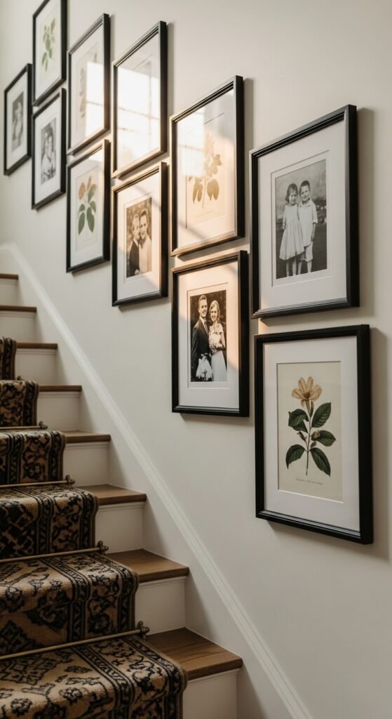 A Classic Staircase Gallery Wall