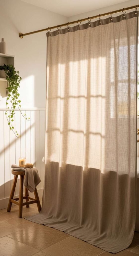 Soft Linen Shower Curtains