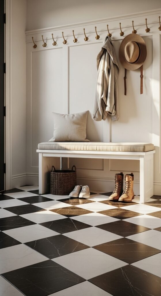 The Black and White Checkerboard Floor