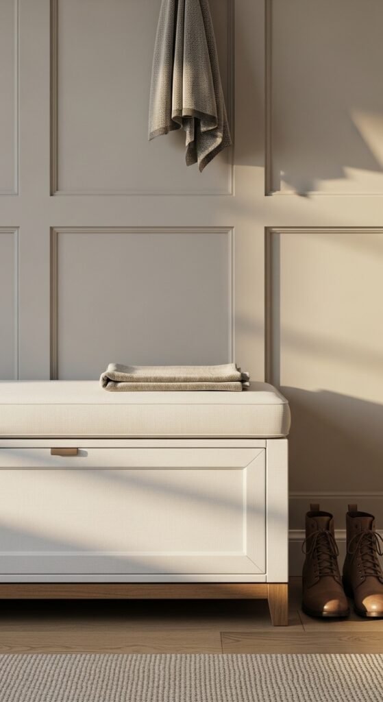 A Classic Bench With Hidden Storage