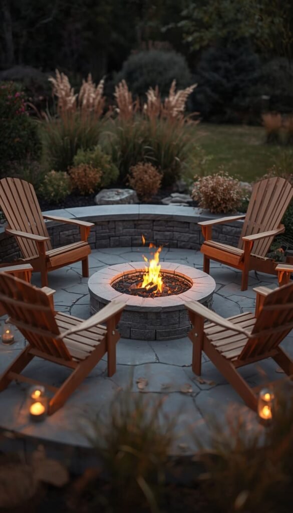 A Fire Pit Seating Area That Actually Functions Year Round