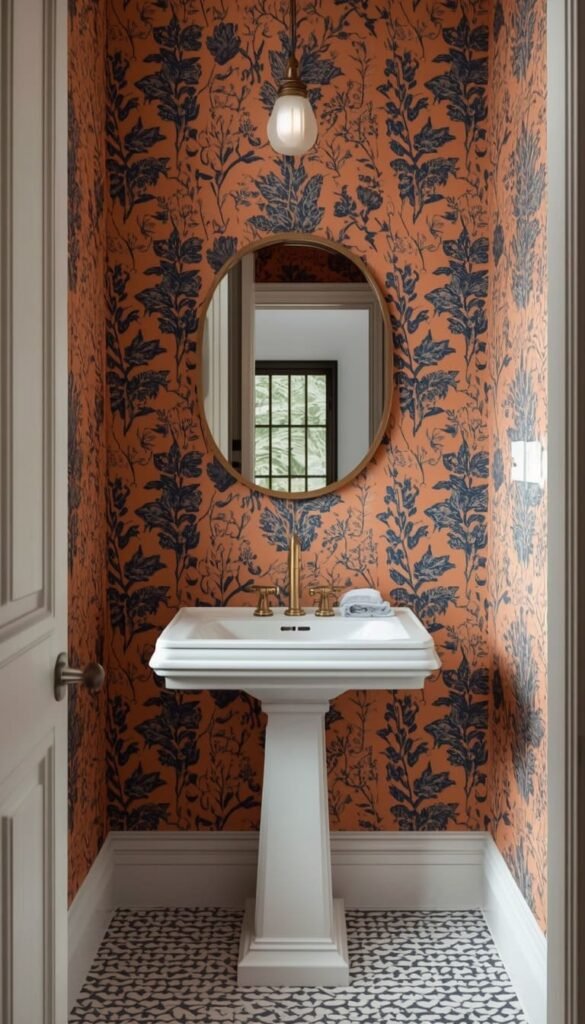 Block Print Farmhouse Wallpaper