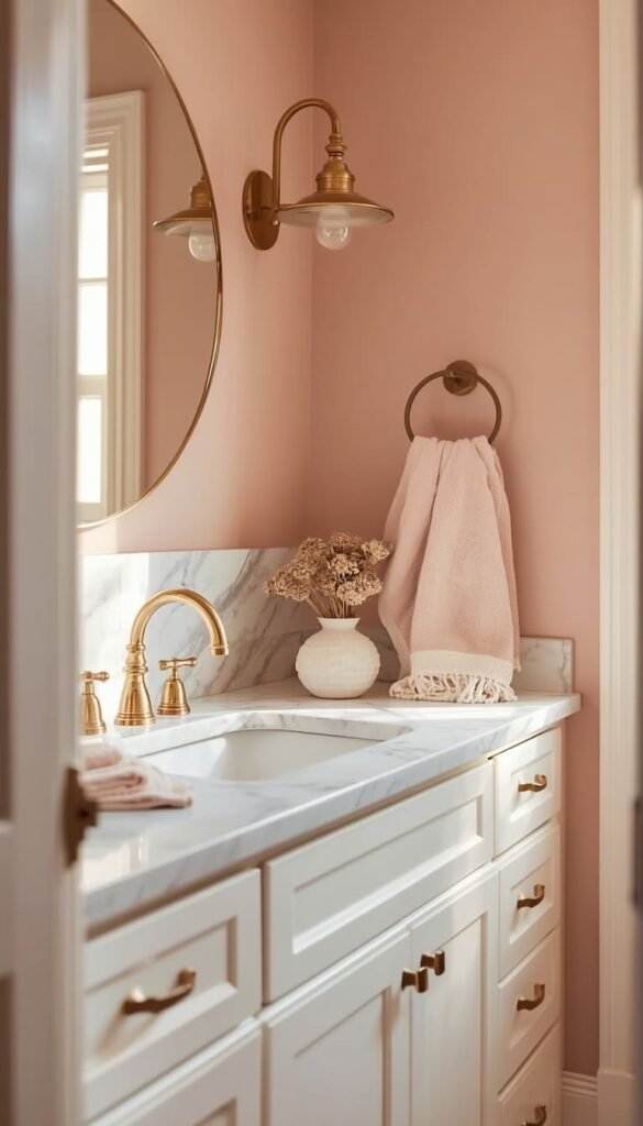 Blush Pink Bathroom Color Schemes for a Warm Flattering Glow