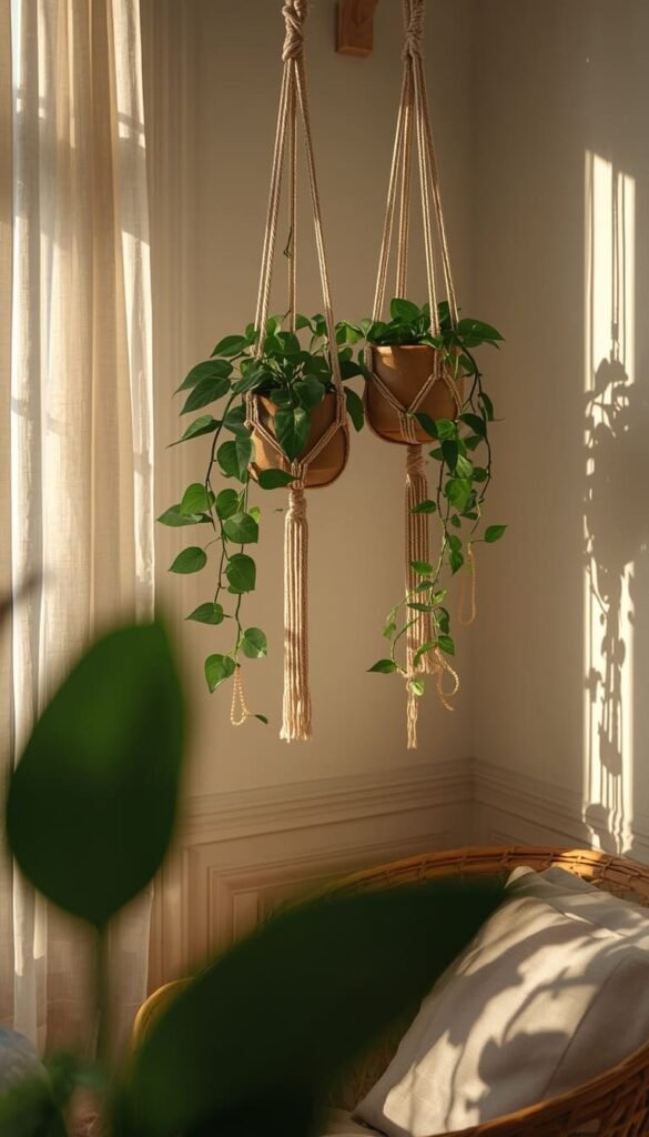 Boho Macramé and Trailing Vines