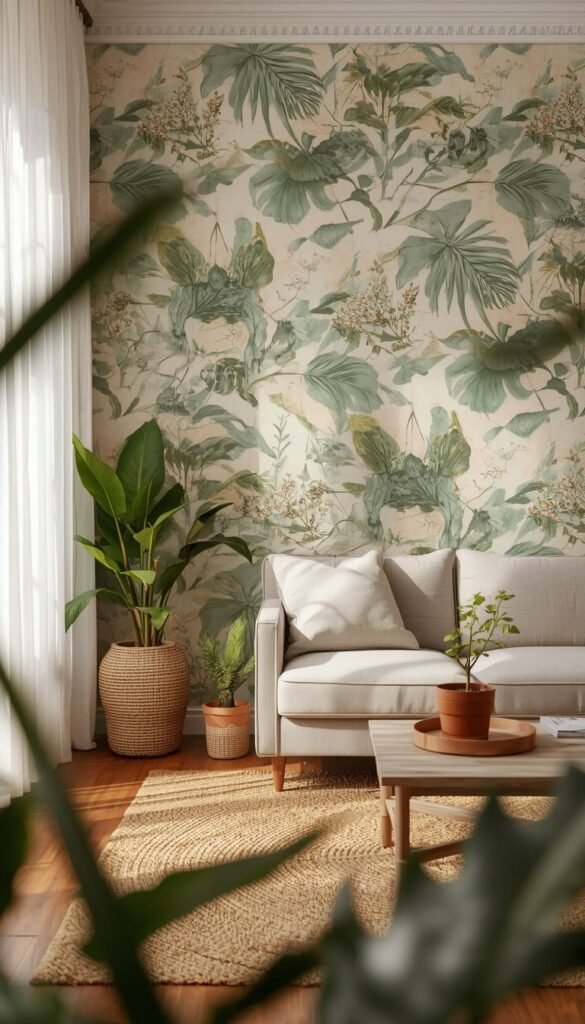 Botanical Wallpaper Ideas Bringing the Outdoors Straight In