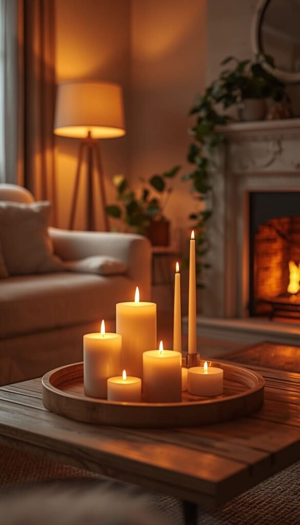 Candles, Fireplace and Ambient Light Building Your Hygge Glow