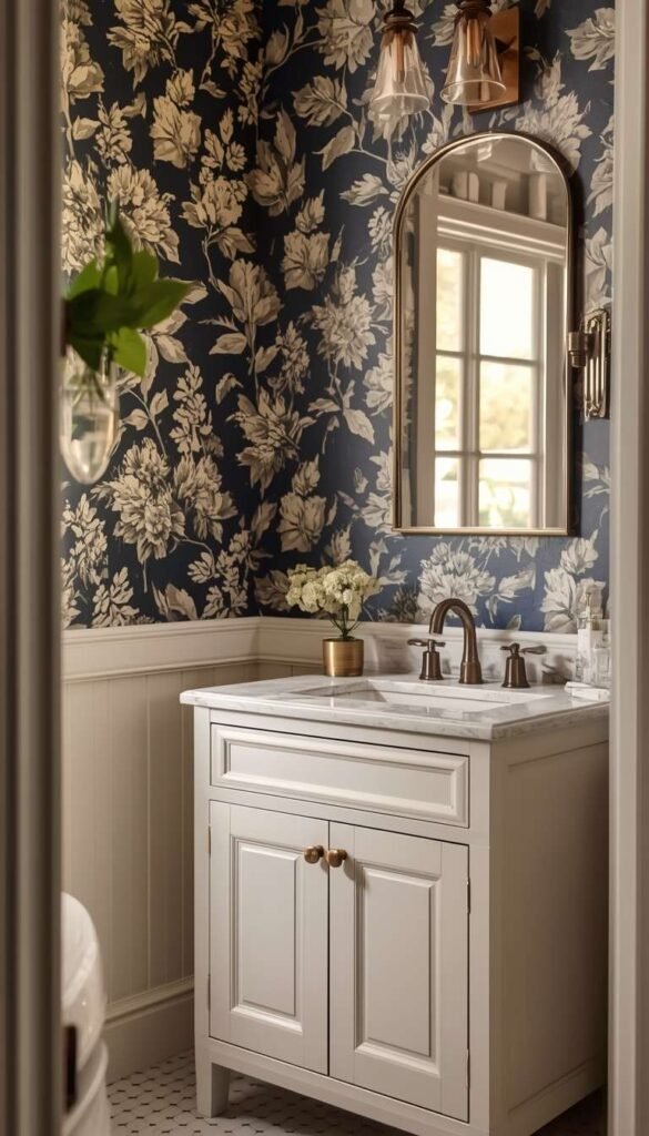  Classic Bathroom Wallpaper Without the Regret