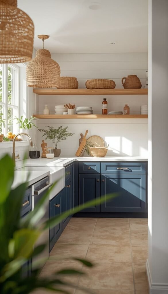 Coastal Navy Kitchen