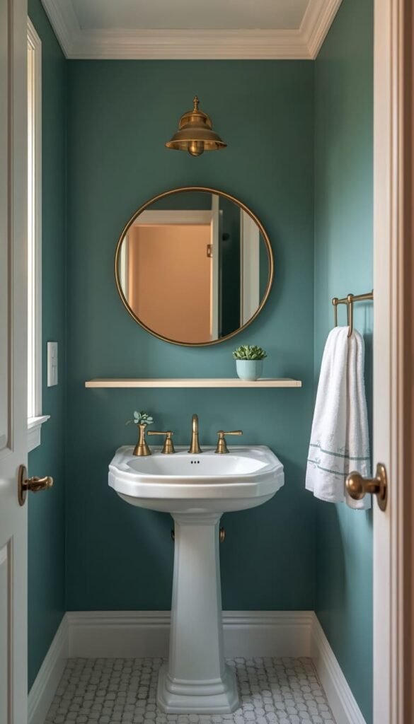 Cool Tone Bathroom Ideas Aqua, Teal and Icy Blue for Small Spaces