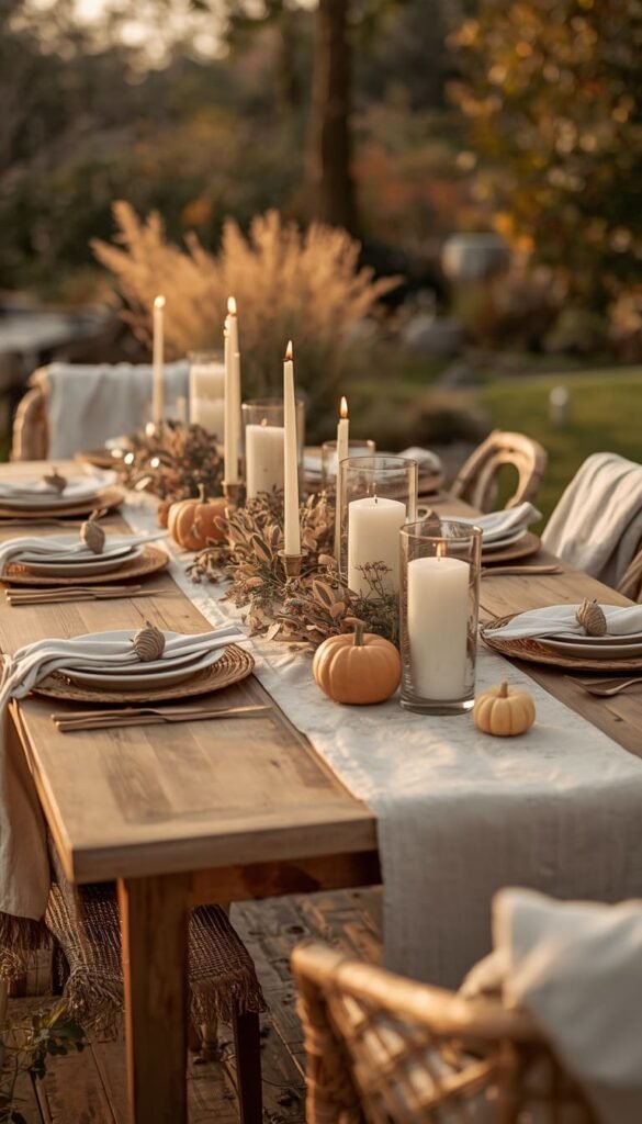Cozy Outdoor Thanksgiving Tablescape for Al Fresco Dining