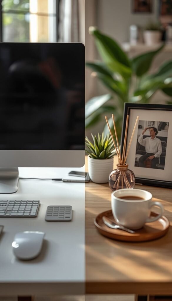 Create Two Desk Zones a Work Zone and a You Zone