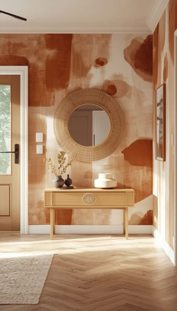  Earthy Tone Abstract Scandi Print for Entryways